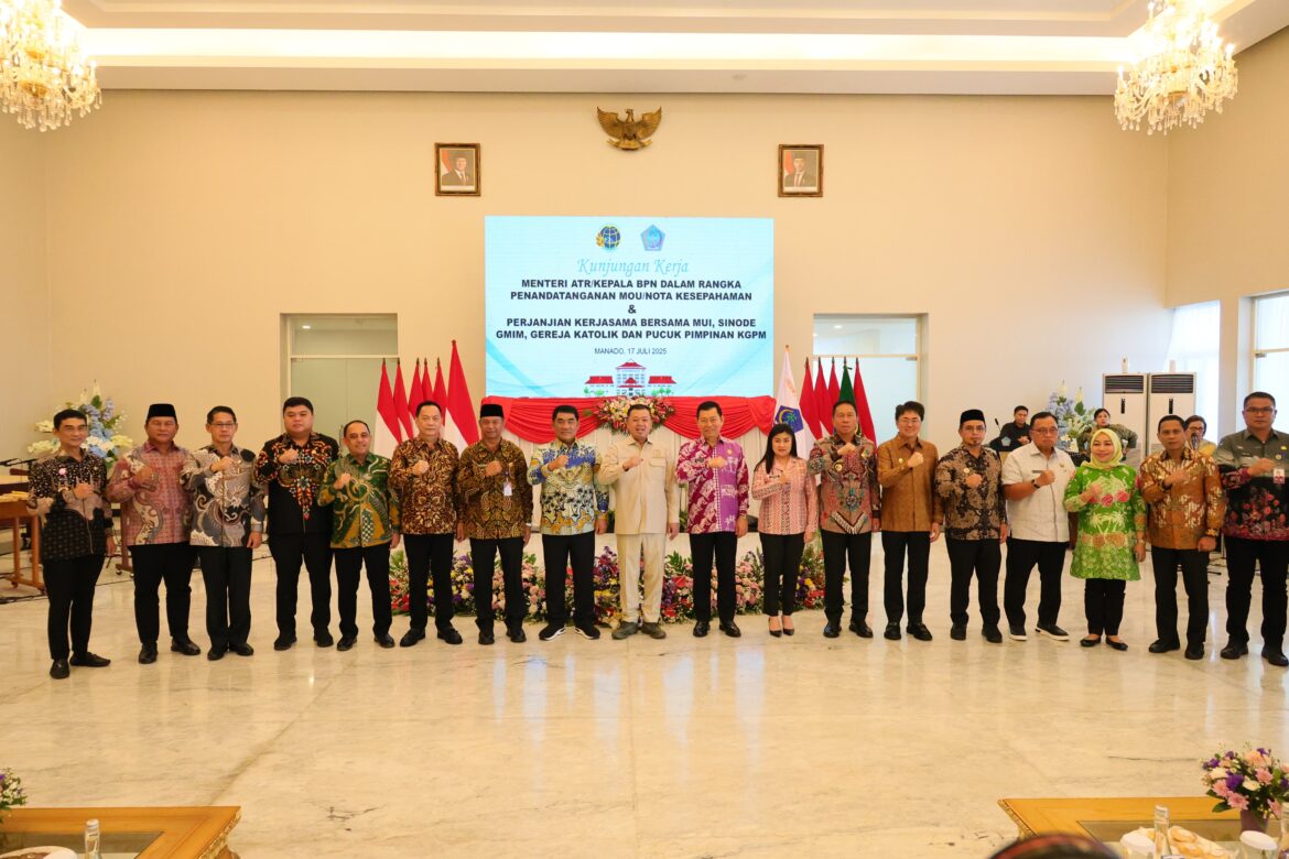 Rakor dengan Pemda, Menteri Nusron Bersama Kepala Daerah Se-Sulawesi Utara Sepakat Menjaga Ekosistem Tata Ruang