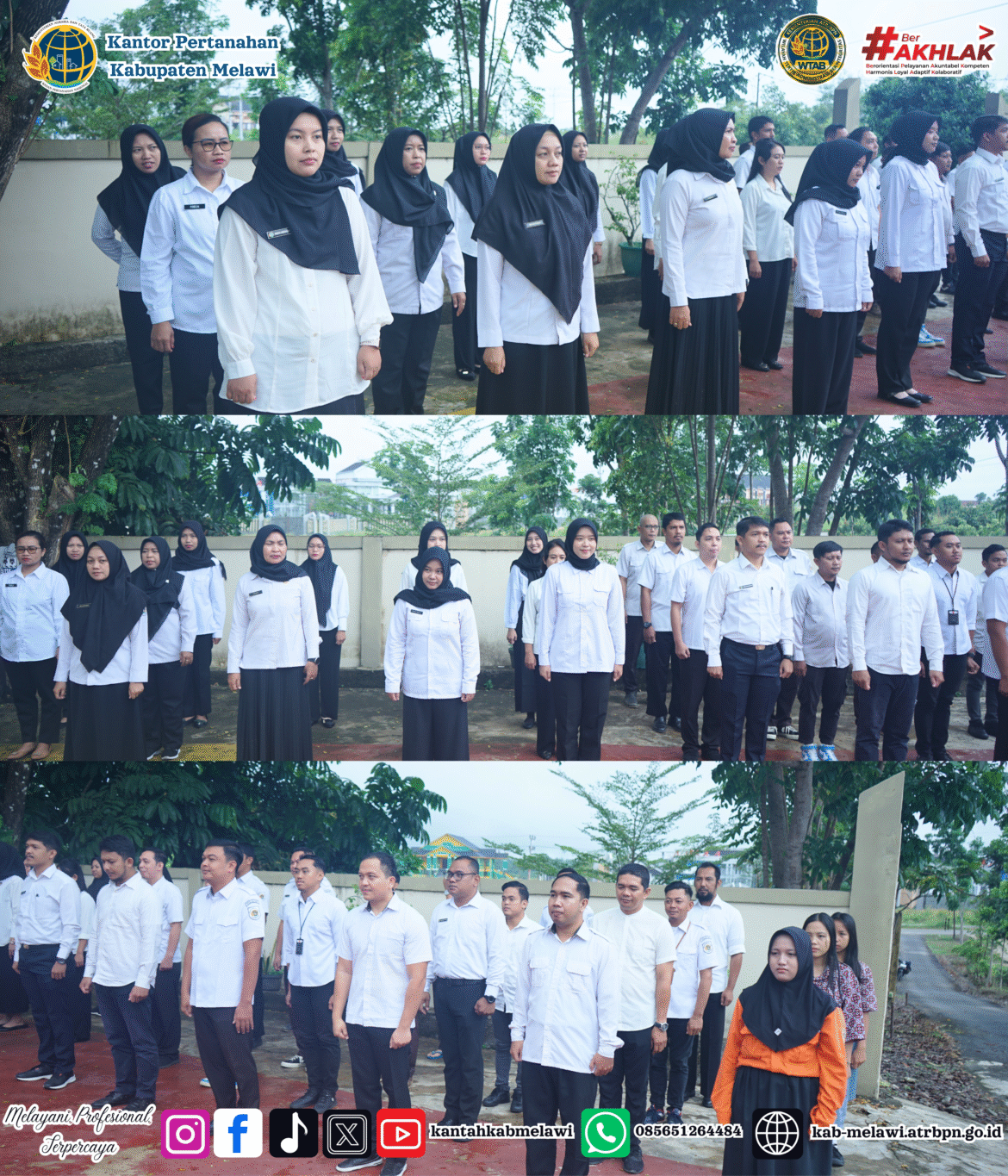 Kantor Pertanahan Kabupaten Melawi Melaksanakan Apel Pagi. Pada 10 September 2025