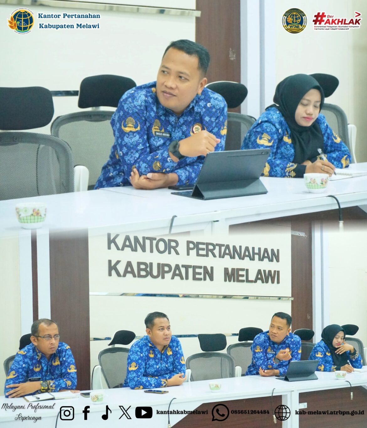 Kantor Pertanahan Kabupaten Melawi Menggelar Coffee Morning Bersama Seluruh Jajaran Kantor Pertanahan Kabupaten Melawi. 01 Oktober 2025