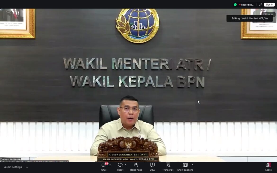 Wamen ATR/Waka BPN Apresiasi Peran Strategis MAPPI dalam Sistem Penilaian Nasional