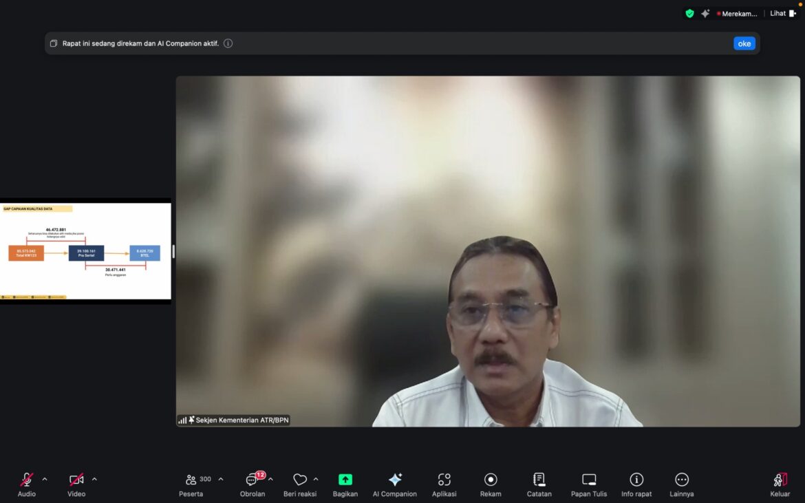 Sosialisasi SE Sekjen ATR/BPN No. 1/2026 untuk Dukung Peningkatan Kualitas Data Pertanahan