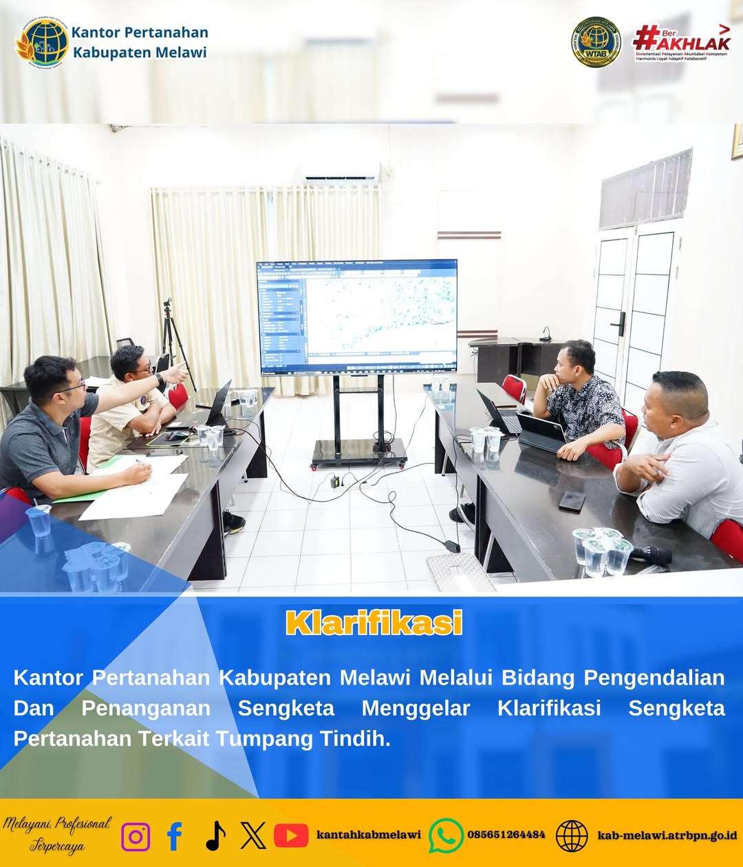 Kantor Pertanahan Kabupaten Melawi Menggelar Klarifikasi Sengketa Tanah Terkait Tumpang Tindih