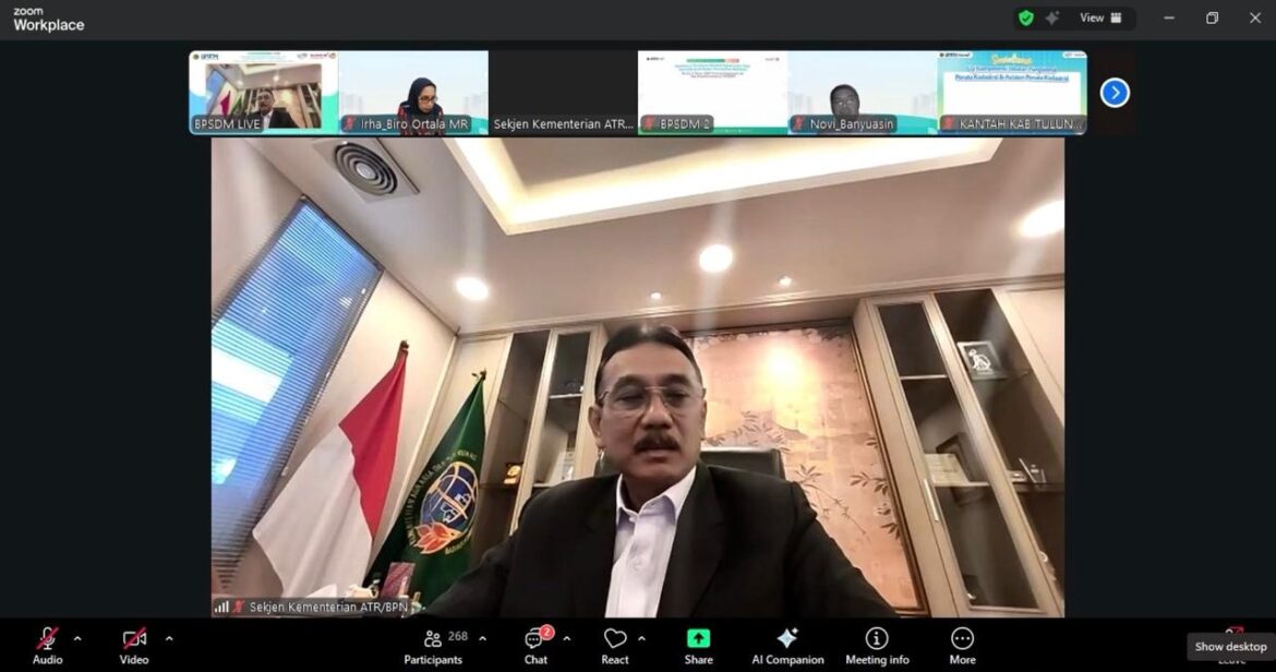 Sosialisasi Regulasi tentang Organisasi dan Tata Kerja, Sekjen ATR/BPN Tekankan Empat Pesan Strategis