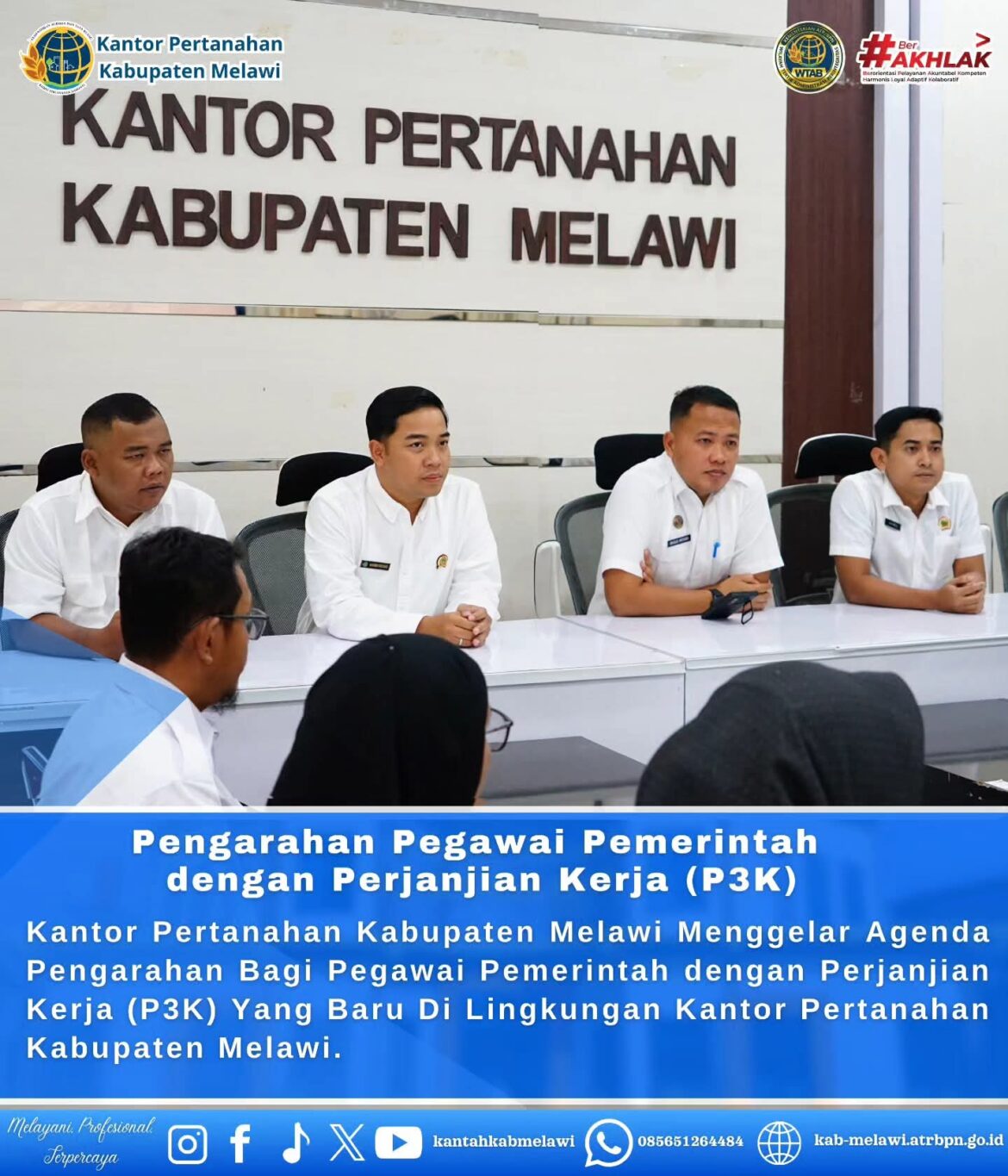 Pengarahan Pegawai Pemerintah dengan Perjanjian Kerja (PPPK) di Lingkungan Kantor Pertanahan Kabupaten Melawi