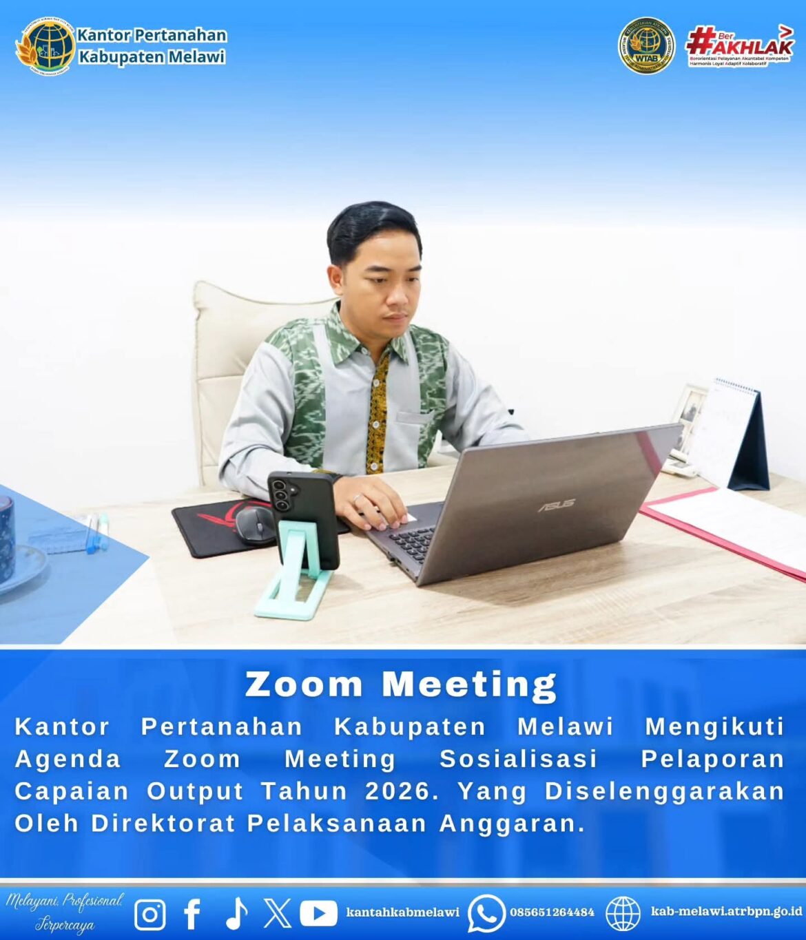 Zoom Meeting Sosialisasi Pelaporan Capaian Output Tahun 2026.
